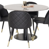 Razzia Jídelní stůl 106cm - Šedá Terazzo / BlackVelvet jídelní židle mosaz š. ulice