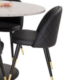 Razzia Jídelní stůl 106cm - Šedá Terazzo / BlackVelvet jídelní židle mosaz š. ulice