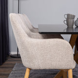 Piazza Matbord - Ek-look / svart - 180*90*75 +Comfort - Jídelní židle - Dub/Světle šedá _6