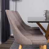 Piazza Matbord - Ek-look / svart - 180*90*75 +Leone - Jídelní židle - Dub/tmavě šedá _6