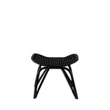 Lounge křeslo, Ella, černá, Stolička:65x76x98,Ottoman:55x42x42