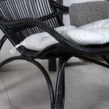 Lounge křeslo, Ella, černá, Stolička:65x76x98,Ottoman:55x42x42