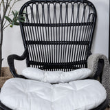 Lounge křeslo, Ella, černá, Stolička:65x76x98,Ottoman:55x42x42