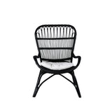 Lounge křeslo, Ella, černá, Stolička:65x76x98,Ottoman:55x42x42