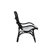 Lounge křeslo, Ella, černá, Stolička:65x76x98,Ottoman:55x42x42
