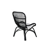 Lounge křeslo, Ella, černá, Stolička:65x76x98,Ottoman:55x42x42