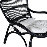 Lounge křeslo, Ella, černá, Stolička:65x76x98,Ottoman:55x42x42