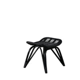 Lounge křeslo, Ella, černá, Stolička:65x76x98,Ottoman:55x42x42