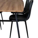 Jídelní stůl Inca - Dřevo / Černá + Jídelní židle Polar Černá / černá_4