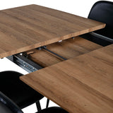 Jídelní stůl Inca - Dřevo / Černá + Jídelní židle Polar Černá / černá_4