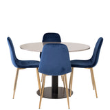 Razzia Jídelní stůl 106cm - Šedá Terazzo / Černá+Polar Matstol - Matt Mässing /