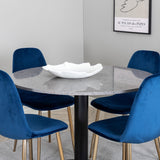 Razzia Jídelní stůl 106cm - Šedá Terazzo / Černá+Polar Matstol - Matt Mässing /