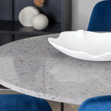 Razzia Jídelní stůl 106cm - Šedá Terazzo / Černá+Polar Matstol - Matt Mässing /