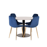 Razzia Jídelní stůl 106cm - Šedá Terazzo / Černá+Polar Matstol - Matt Mässing /