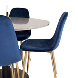 Razzia Jídelní stůl 106cm - Šedá Terazzo / Černá+Polar Matstol - Matt Mässing /