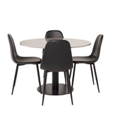 Jídelní stůl Razzia 106 cm - Šedá Terazzo / Černá+Polar Matstol - Svart / Svart