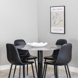 Jídelní stůl Razzia 106 cm - Šedá Terazzo / Černá+Polar Matstol - Svart / Svart