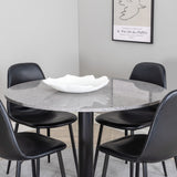 Jídelní stůl Razzia 106 cm - Šedá Terazzo / Černá+Polar Matstol - Svart / Svart