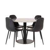 Jídelní stůl Razzia 106 cm - Šedá Terazzo / Černá+Polar Matstol - Svart / Svart