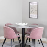 Razzia Jídelní stůl 106cm - Šedá Terazzo / Black+Velvet Matstol - Svart / Gamme