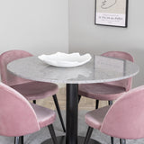 Razzia Jídelní stůl 106cm - Šedá Terazzo / Black+Velvet Matstol - Svart / Gamme