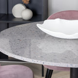 Razzia Jídelní stůl 106cm - Šedá Terazzo / Black+Velvet Matstol - Svart / Gamme