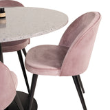 Razzia Jídelní stůl 106cm - Šedá Terazzo / Black+Velvet Matstol - Svart / Gamme