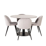 Razzia Jídelní stůl 106cm - Šedá Terazzo / Black+Velvet Matstol - Svart / Ljusg