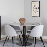 Razzia Jídelní stůl 106cm - Šedá Terazzo / Black+Velvet Matstol - Svart / Ljusg