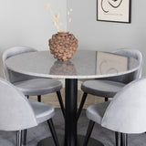 Razzia Jídelní stůl 106cm - Šedá Terazzo / Black+Velvet Matstol - Svart / Ljusg