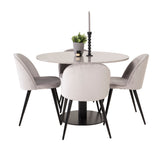 Razzia Jídelní stůl 106cm - Šedá Terazzo / Black+Velvet Matstol - Svart / Ljusg