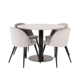 Razzia Jídelní stůl 106cm - Šedá Terazzo / Black+Velvet Matstol - Svart / Ljusg