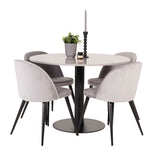 Razzia Jídelní stůl 106cm - Šedá Terazzo / Black+Velvet Matstol - Svart / Ljusg