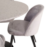 Razzia Jídelní stůl 106cm - Šedá Terazzo / Black+Velvet Matstol - Svart / Ljusg