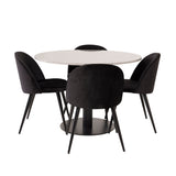 Razzia Jídelní stůl 106cm - Šedá Terazzo / Black+Velvet Matstol - Svart / Svart