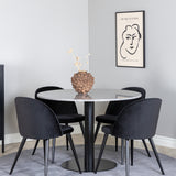 Razzia Jídelní stůl 106cm - Šedá Terazzo / Black+Velvet Matstol - Svart / Svart