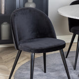 Razzia Jídelní stůl 106cm - Šedá Terazzo / Black+Velvet Matstol - Svart / Svart