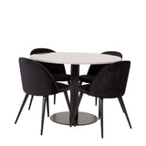 Razzia Jídelní stůl 106cm - Šedá Terazzo / Black+Velvet Matstol - Svart / Svart