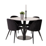 Razzia Jídelní stůl 106cm - Šedá Terazzo / Black+Velvet Matstol - Svart / Svart