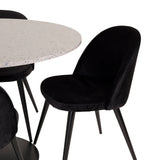 Razzia Jídelní stůl 106cm - Šedá Terazzo / Black+Velvet Matstol - Svart / Svart