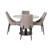 Razzia Jídelní stůl 106cm -Šedá Terazzo / Černá +Leone 2.0 Polar Grey - ČERNÉ nohy _4