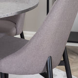 Razzia Jídelní stůl 106cm -Šedá Terazzo / Černá +Leone 2.0 Polar Grey - ČERNÉ nohy _4