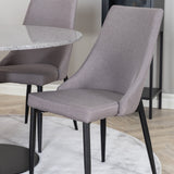 Razzia Jídelní stůl 106cm -Šedá Terazzo / Černá +Leone 2.0 Polar Grey - ČERNÉ nohy _4