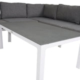 Copacabana Lounge Group 5ks - Bílý Alu / Šedý polštář + Copacabana Pohovka