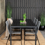 Jídelní stůl Break - 205*90 - Black Alu / Black Aintwood+Lindos Jídelní židle - B