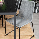 Jídelní stůl Break - 205*90 - Black Alu / Black Aintwood+Lindos Jídelní židle - B