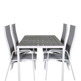Jídelní stůl Break - Bílá Alu / Šedá Aintwood - 150*90 + Copacabana Recliner Chai