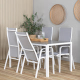 Jídelní stůl Break - Bílá Alu / Šedá Aintwood - 150*90 + Copacabana Recliner Chai