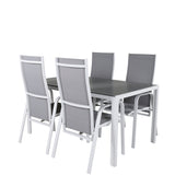 Jídelní stůl Break - Bílá Alu / Šedá Aintwood - 150*90 + Copacabana Recliner Chai