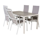 Jídelní stůl Break - Bílá Alu / Šedá Aintwood - 150*90 + Copacabana Recliner Chai